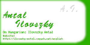 antal ilovszky business card